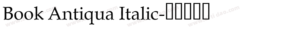 Book Antiqua Italic字体转换